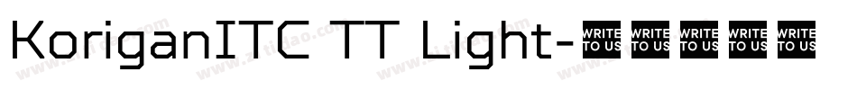 KoriganITC TT Light字体转换